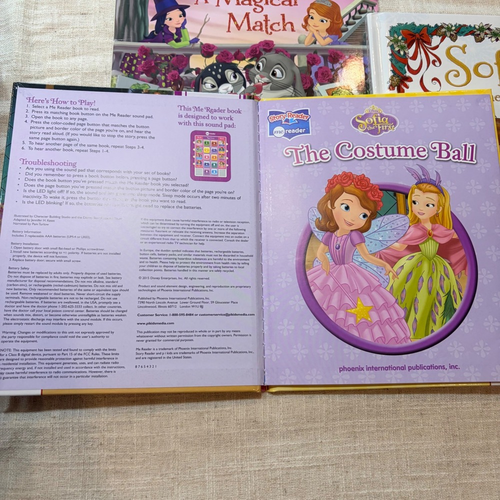 Disney Sofia the First Book Lot Holiday in Enchancia Magical Match Costume Ball - Picture 5 of 16